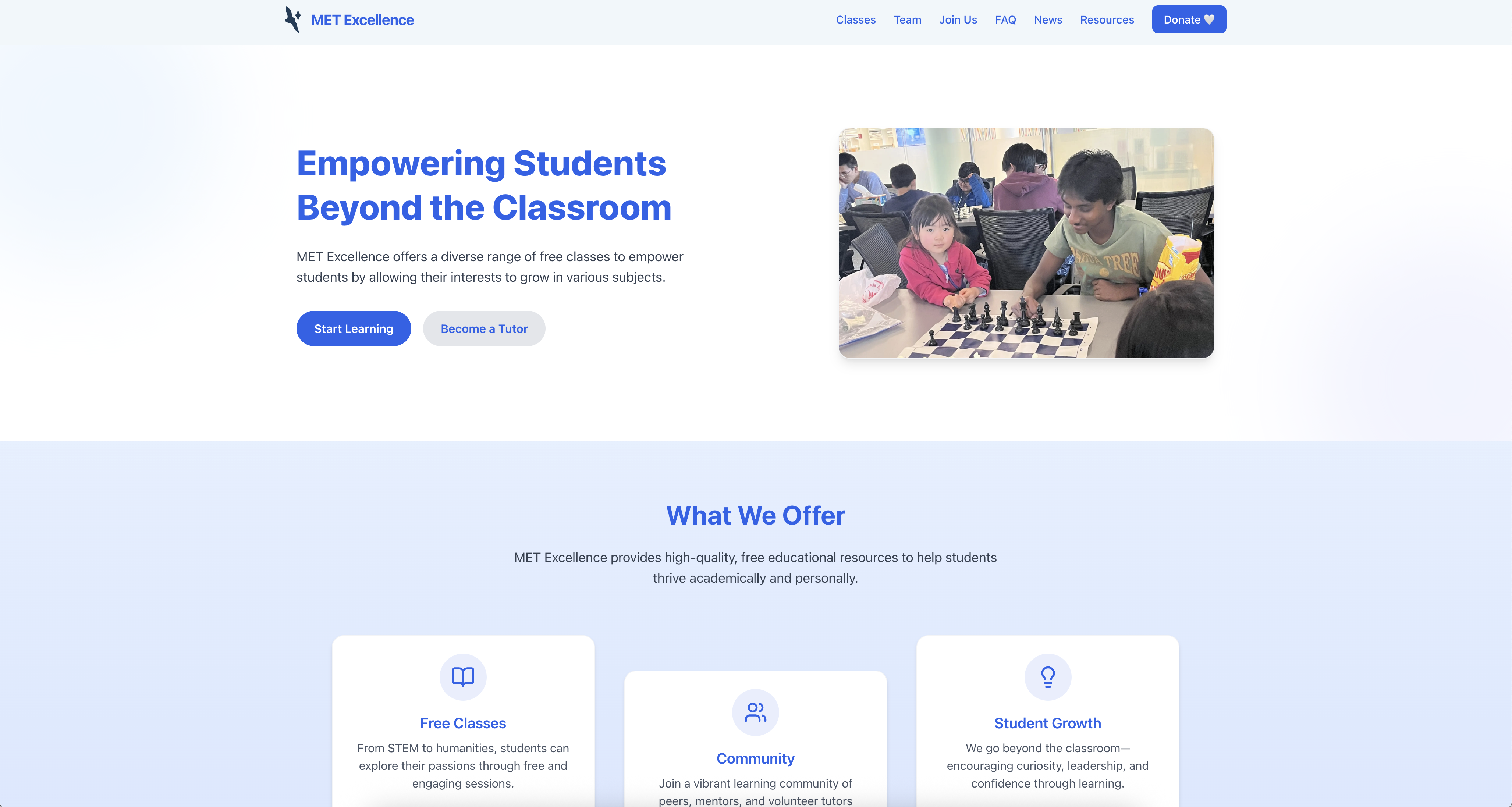 MET Excellence website